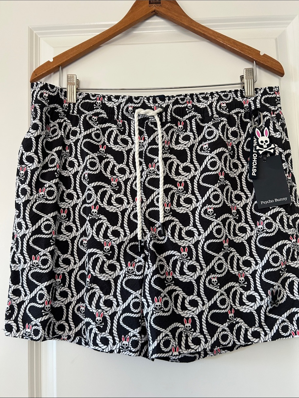 ⭐️NWT!⭐️Psycho Bunny Cyrus Swim Trunks Sz L w MEASUREMENTS + BONUS Keychain